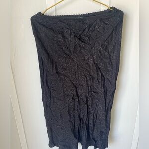 Wild Fable Leopard Print Black Midi Slip Skirt Size Large